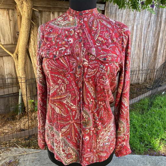 Red Paisley CHAPS ButtonUp - Picture 2 of 8